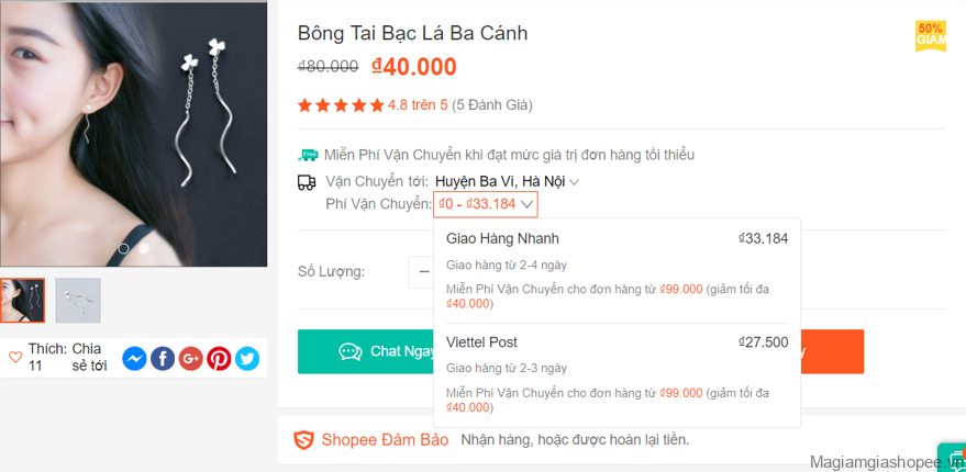 Shopee miễn phí vận chuyển khi đạt giá trị đơn hàng tối thiểu