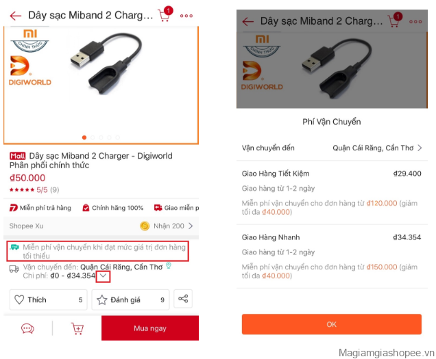 Shopee miễn phí vận chuyển cho đơn hàng từ 200.000 VND