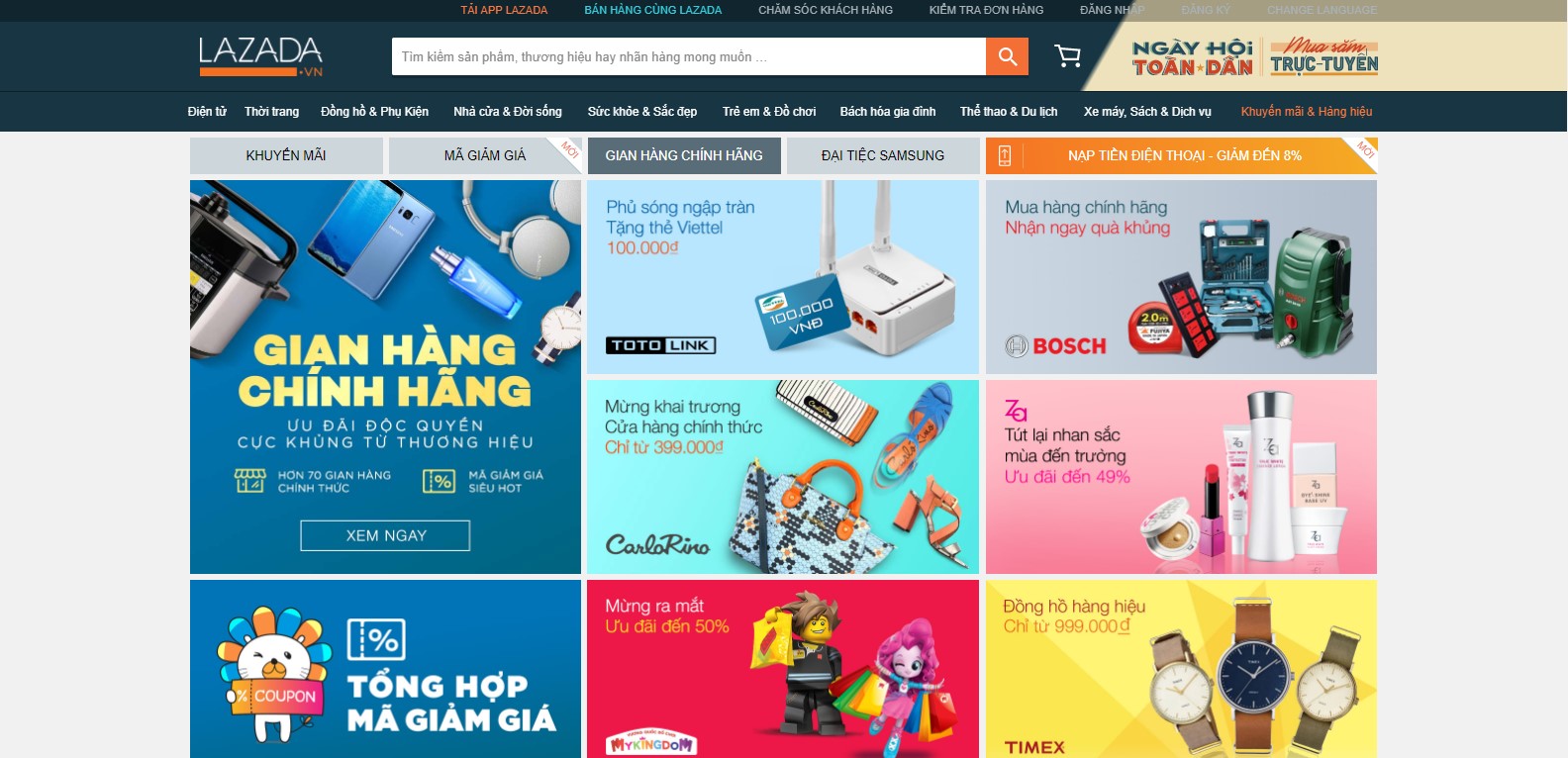 Kết quả hình ảnh cho Thường xuyên có chương trình khuyến mãi tại Lazada